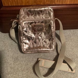 Michael Kors rose gold side satchel